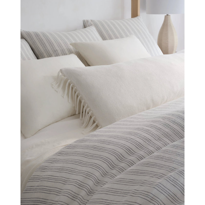 Logan Lumbar Pillow Cover, Dove White