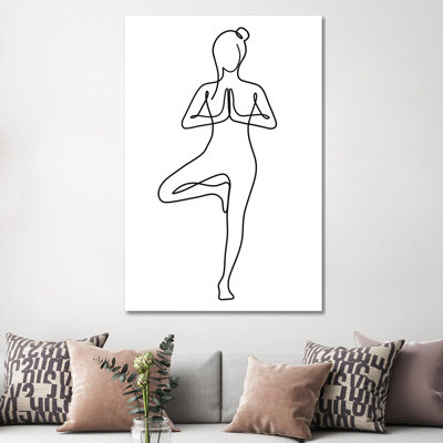 «Yoga Tree Pose» par Dane Khy, reproduction d'art sur toile tendue