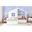 Lit simple avec canapé, lit plateforme pour enfants avec deux tiroirs et tablette de rangement, blanc (ancien SKU: HL000065AAK)-1075918530