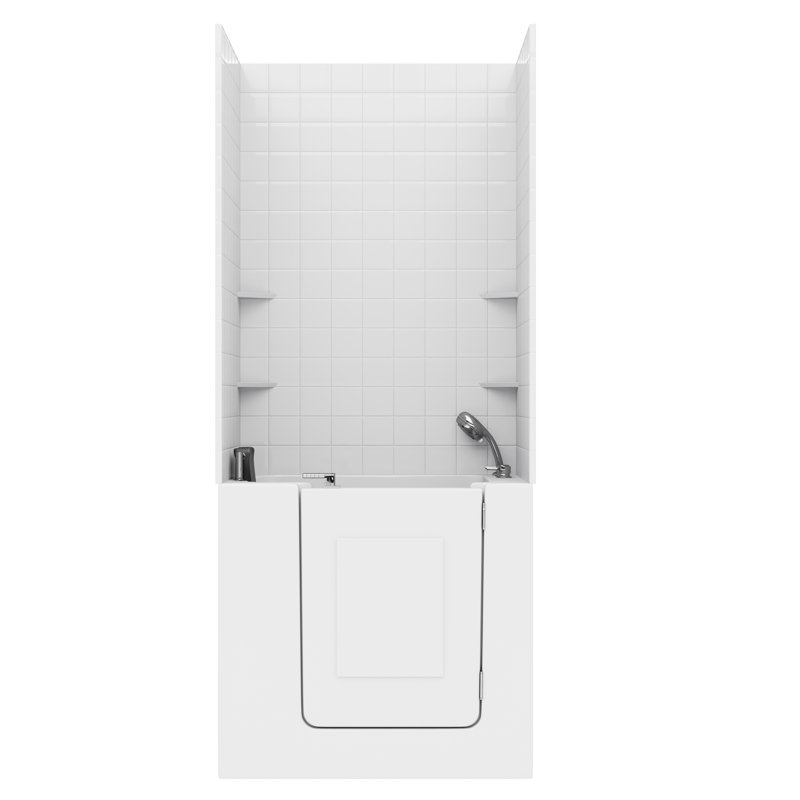 Baignoire de trempage à droite 31 po. X 40 po. Tub'n Wall Series, Droite