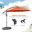 Parasol décalé 10 pieds avec porte-à-faux 8 côtes et base croisée-823279027