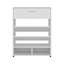 Range-chaussures, 3 niveaux, un tiroir, cinq tablettes, rangement pour chaussures, blanc