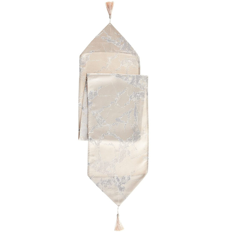 Abstract Table Runner, 13" L x 70" W, Gold