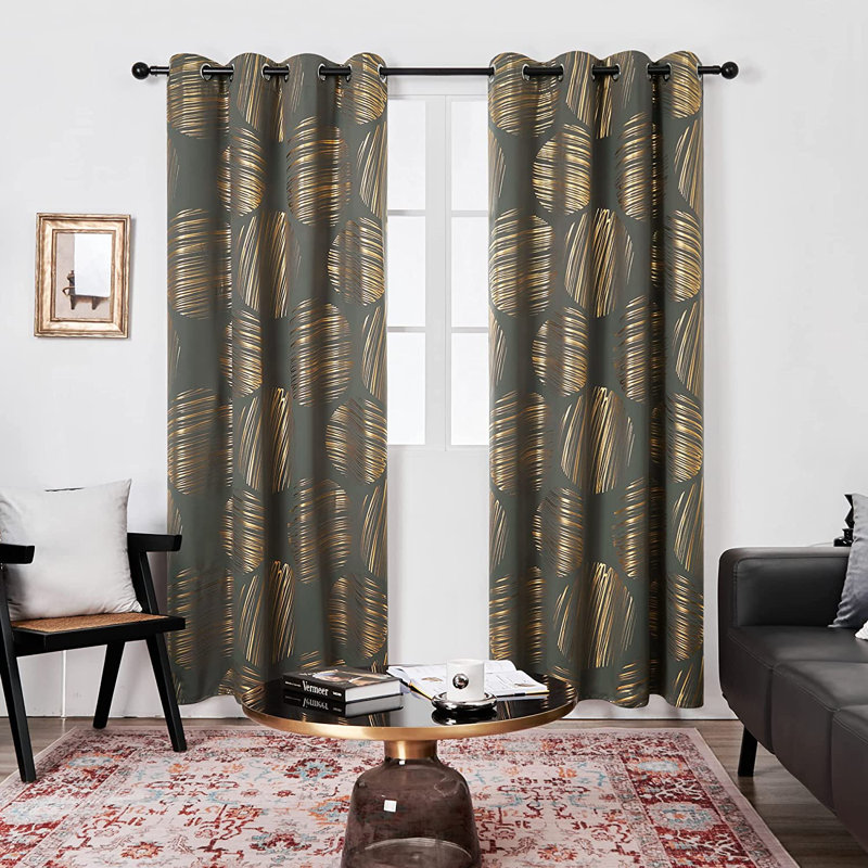 Kopelan Room Darkening Curtain Pair, Gray, 52" W x 95" L