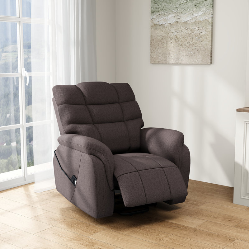Power Lift Recliner Chair with Remote Control, Anti-Slip Chenille Fabric, Lift Assist for Elderly, Tool-Free Assembly, 350 lb Capacity