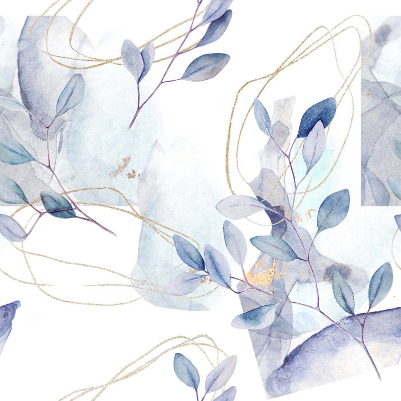 Peel & Stick Floral Tile, 2.08' W x 18.75' L