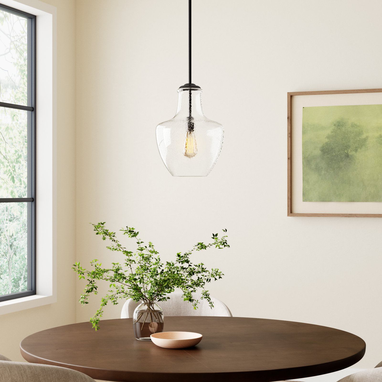 Ravenna Dimmable Single Light Pendant, Oil Rubbed Bronze