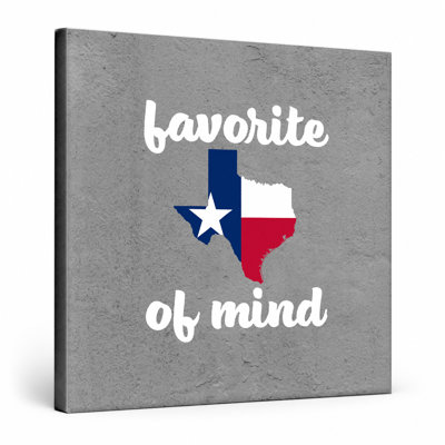 Favorite State of Mind – Texas — Square Canvas Wall Art