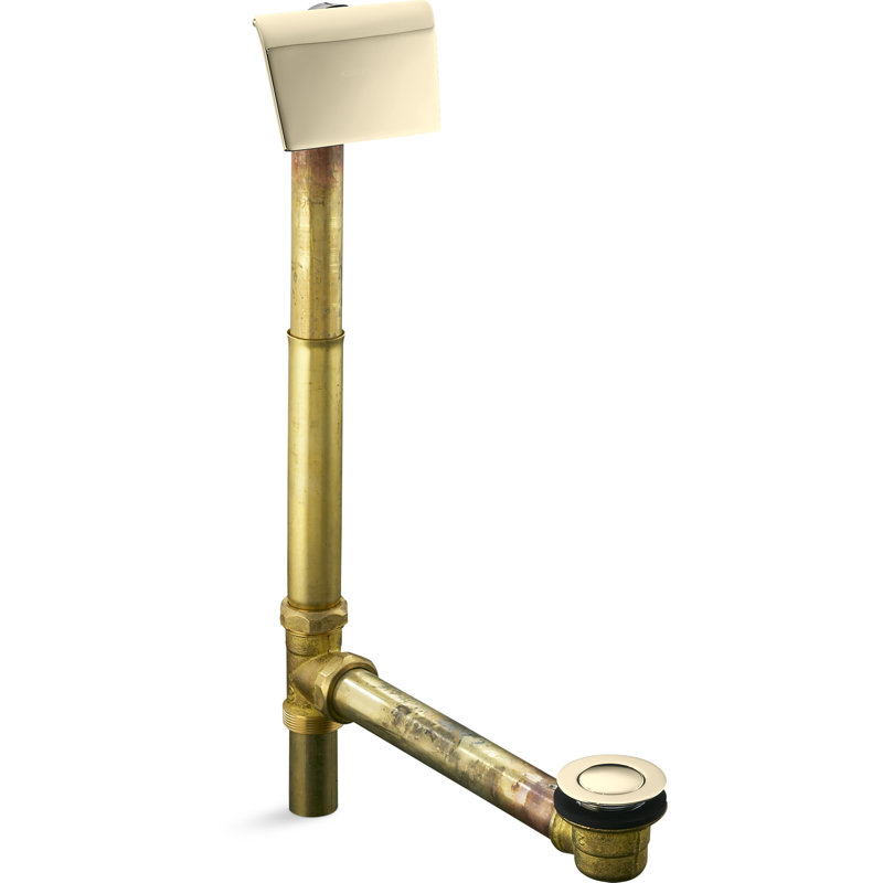 Clearflo Leg Tub Drain with Overflow, Vibrant French Gold