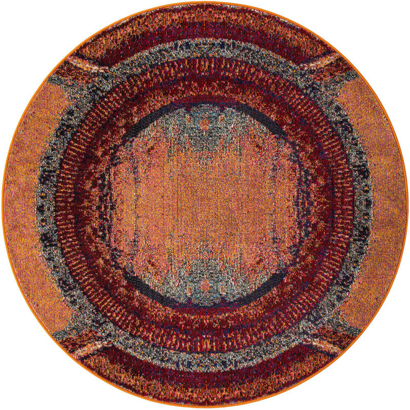 Estelle Abstract Indoor Rug, Round 5'3" 