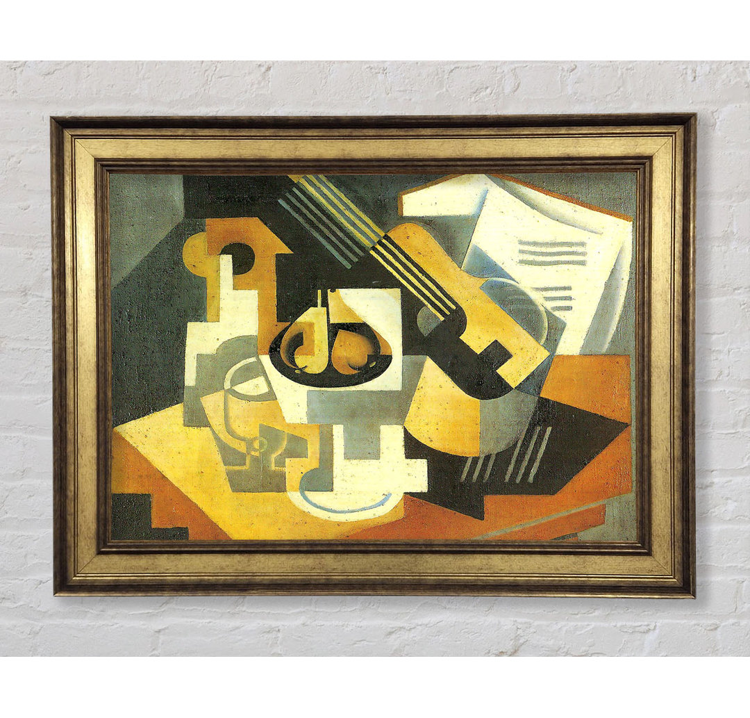 Juan Gris Guitar And Fruit Bowl 1 - Einzelne Bilderrahmen Kunstdrucke