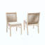 Ensemble de chaises de salle à manger élégantes en bois d'acacia avec tissu hydrofuge, parfait pour les espaces modernes et accueillants