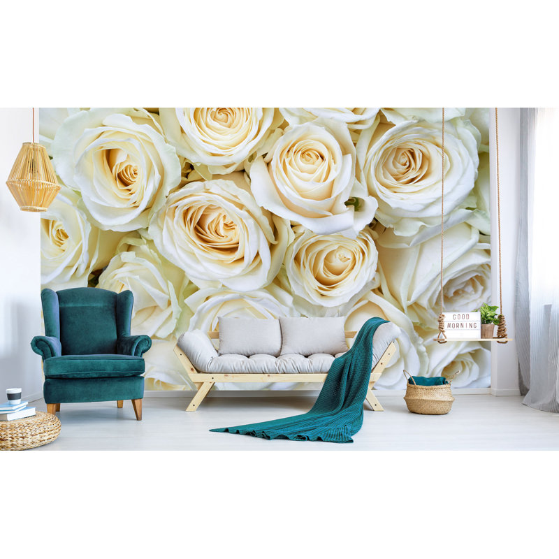 Panneau mural 5 panneaux L 8,24 pi x l 147,6 po Roses