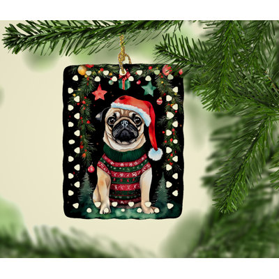 Ornement en porcelaine de Noël carlin