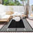 Waterproof Outdoor Area Rug Reversible Plastic Carpet Simple Geometric Design UV & Mark Mark Resistant Easy Clean Ideal for Patio Garden Picnic Deck Balcony-563399133-563399132