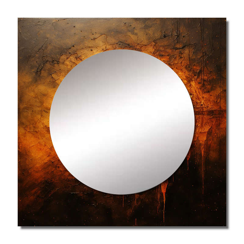 Brendell - Art mural miroir de salon carré, 36 po x 36 po
