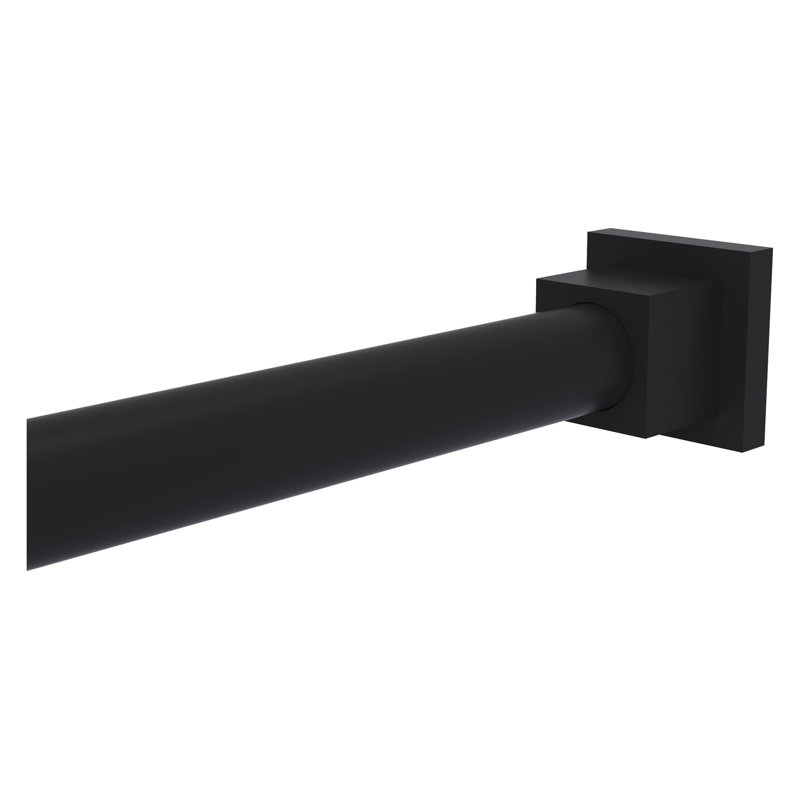 Supports de tringle de rideau de douche Haranu, Noir mat