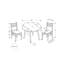 Ensemble de table de salle à manger, ensemble de 3 pièces, petit, abattant 35 po, cuisine, métal noir, stratifié gris, contemporain, moderne