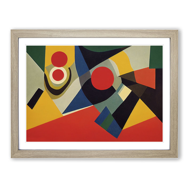 Legendary Modern Abstract - Framed Print, 34cm H x 46cm W x 2cm D, Oak Framed