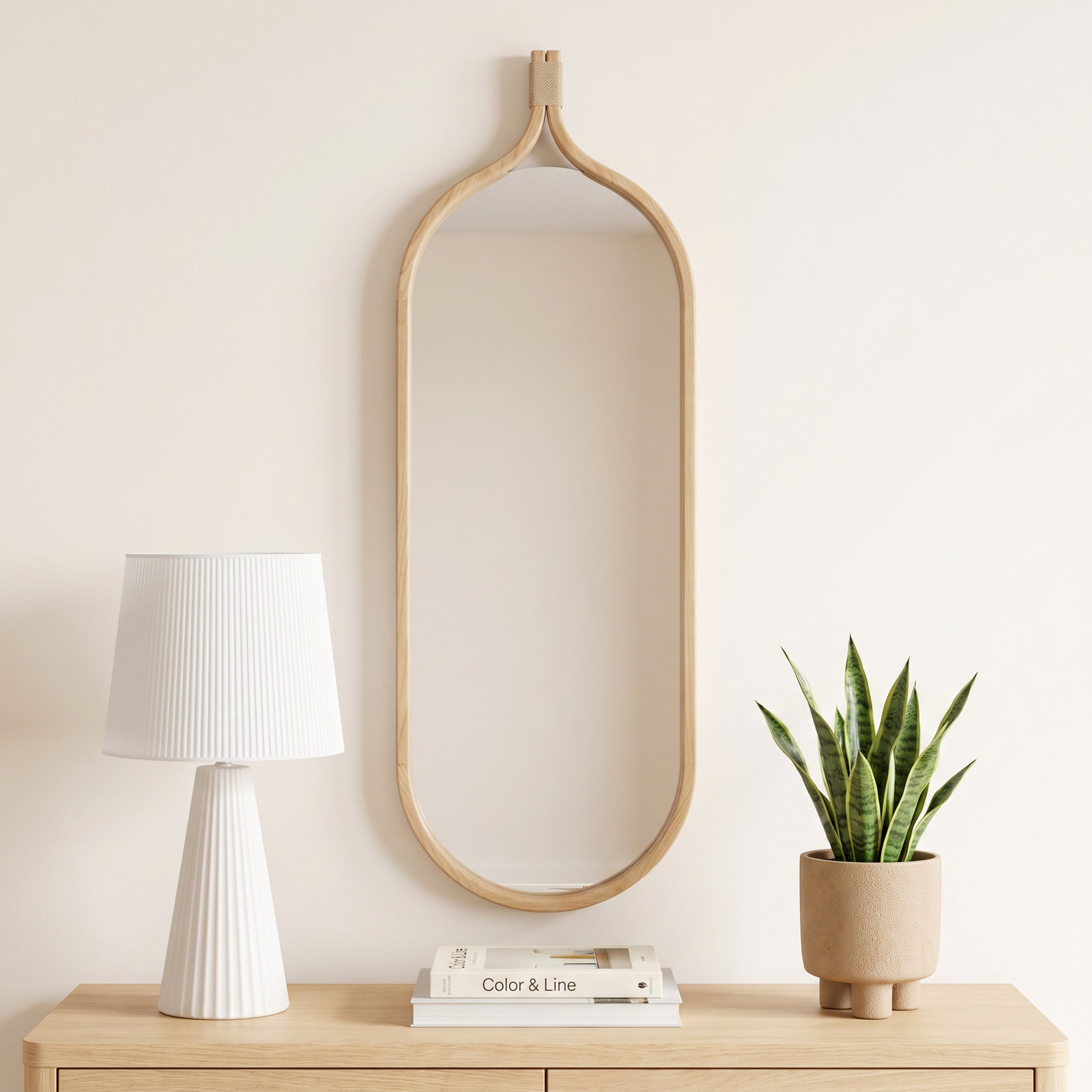 Ulah Round Mirror, 55.75" x 18.5", Oval