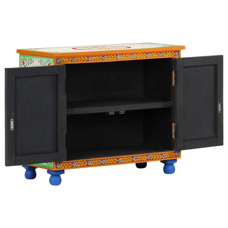 Sideboard Storage Cabinet for Dining Room Multicolor Solid Wood Mango