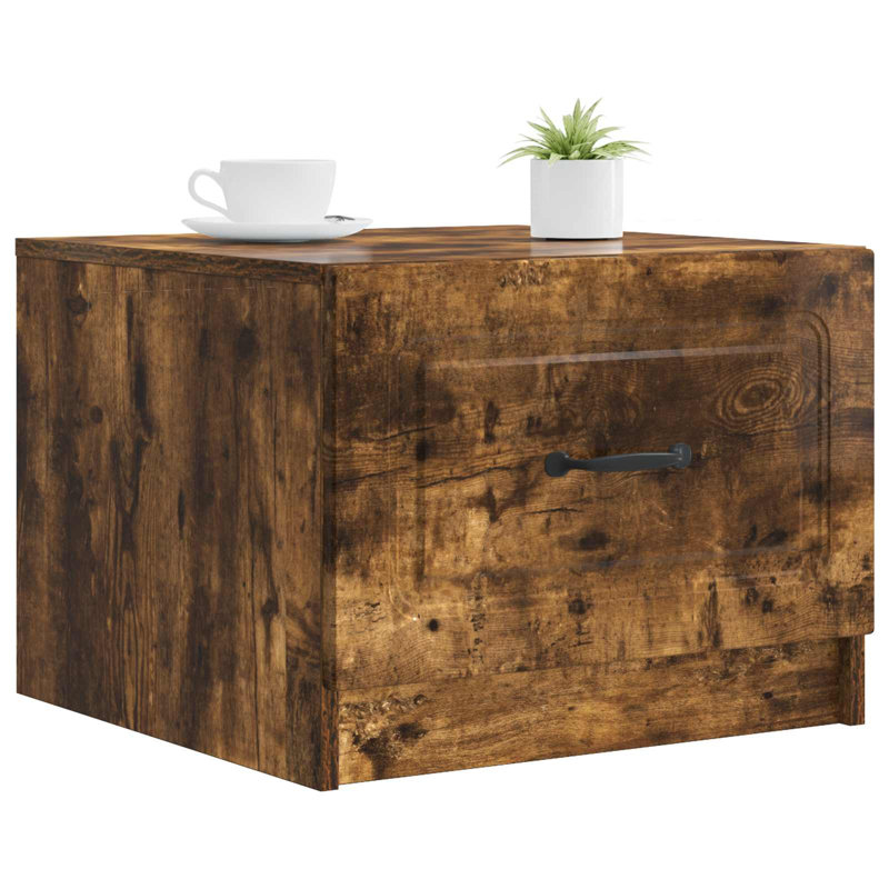 Coffee Table with Storage, 37cm H x 50cm L x 49cm W, Smoked Oak