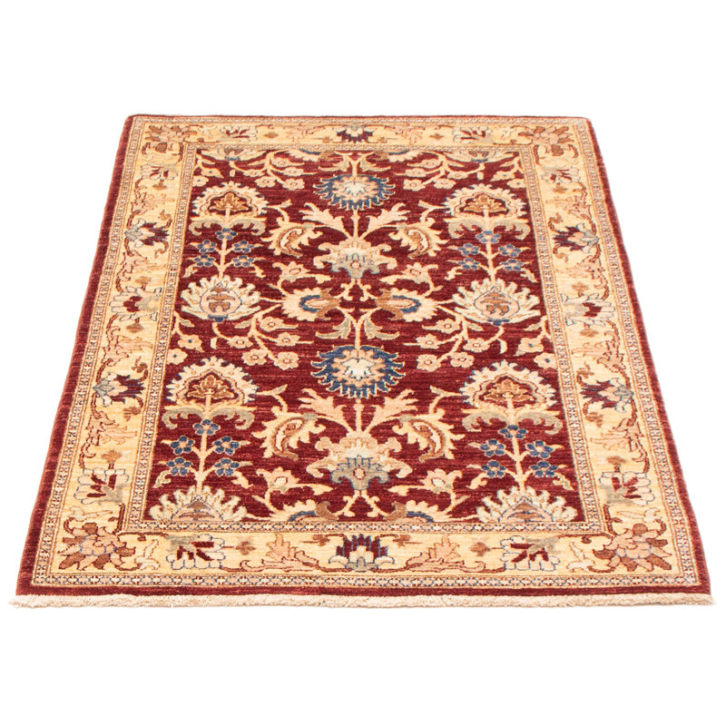 Tapis bourgogne foncé Peshawar Oushak 4 pi 0 po x 6 pi 1 po