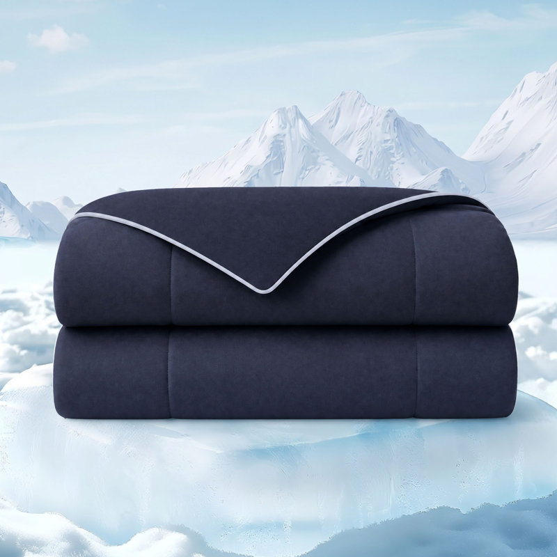 1 Piece  Down Alternative Comforter, Navy