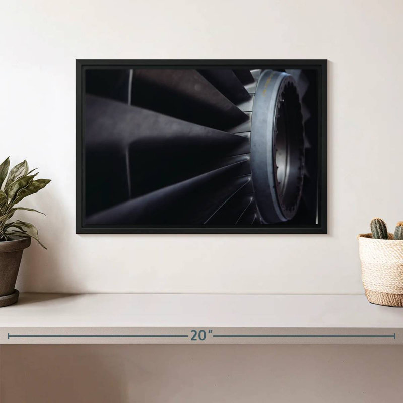 Moteur d'avion, Cadre flottant noir, 43 po x 29 po