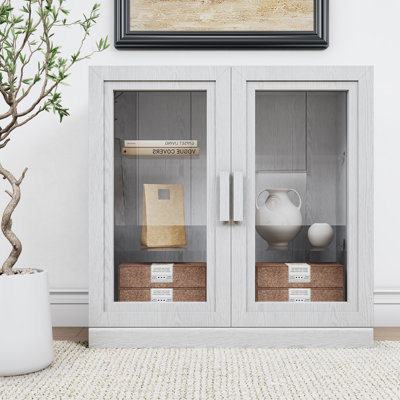 Hoshi 36"H x 31"W Display Cabinet With Tempered Glass Shelves