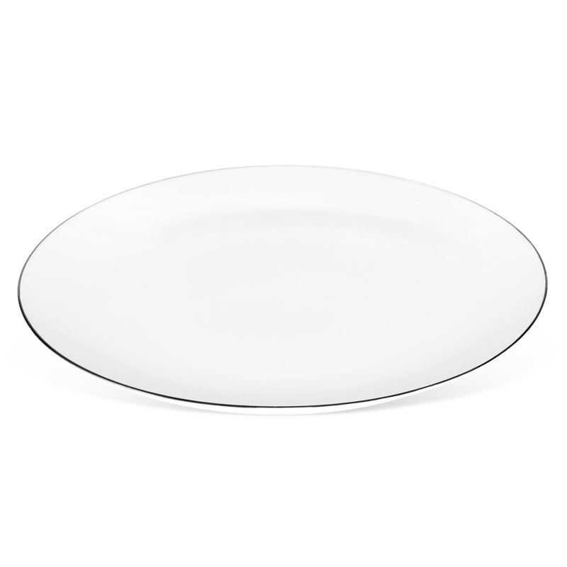 Mamani Dinner Plate, White/Black