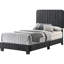 Lit simple avec compartiment de rangement sous le lit, structure de 48 po de hauteur x 43 po de largeur et 81 po de profondeur, revêtement en velours noir, fabrication stable en mousse rembourrée, velours élégant, rembourrage, ajoute de la chaleur à la chambre à coucher
