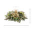 Magnolia Holiday Candleholder With Pine Leaves, Berries And Bows