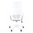 Gray Mesh White Metal Office Chair, Adjustable Height, Swivel, Ergonomic, Armrests, Computer Desk Work, Contemporary Modern-539537486-539537487