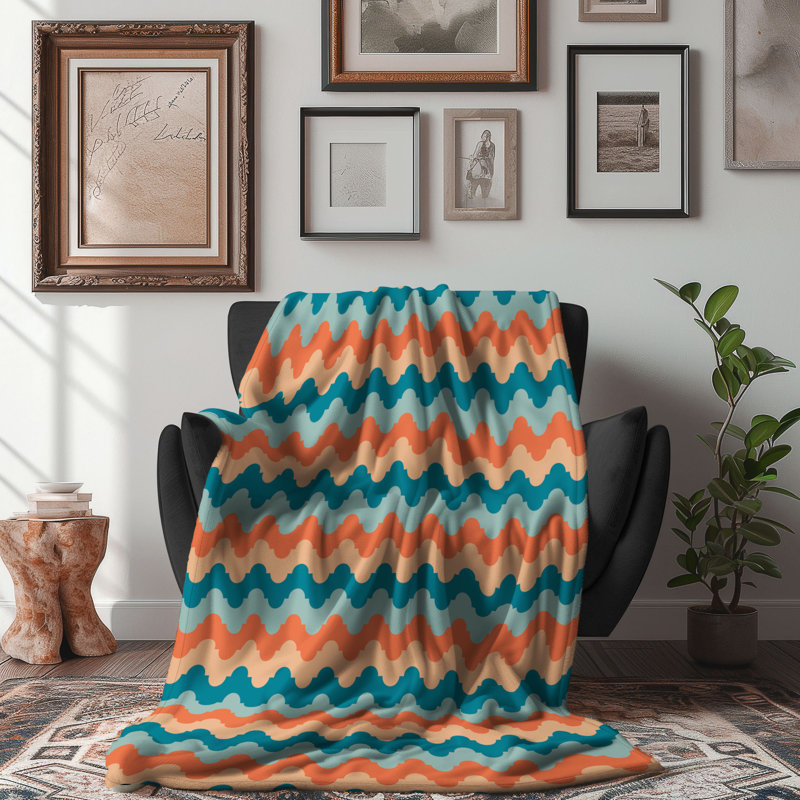 Retro Influence - Couverture sherpa de qualité supérieure 1 pièce, Lit simple