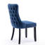 2Pcs Blue Velvet Dining Chairs, Solid Wood Legs, Backstitching Detail, Cozy Experience Of 2 Chairs In Velvet, Trim, And Comfortable Seating-1580483626-1580483631