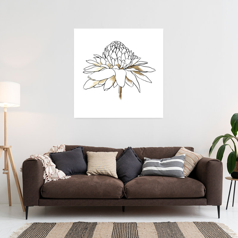 To The Dandelion II, délicate fleur minimaliste, art naturel, H 36 po x l 36 po