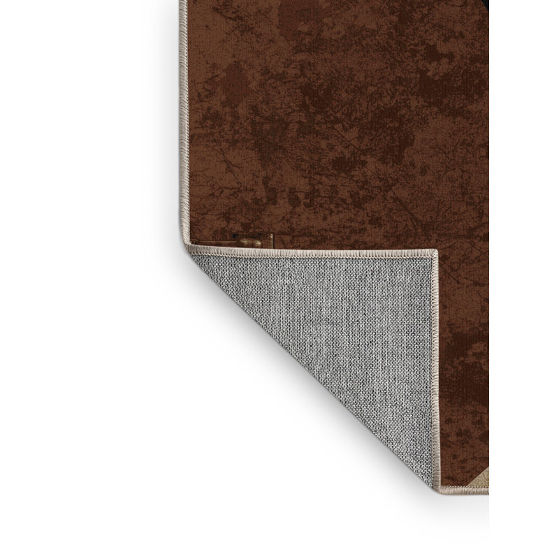 Tapis industriel gris lavable à la machine Rayan Boxing, 6 x 9