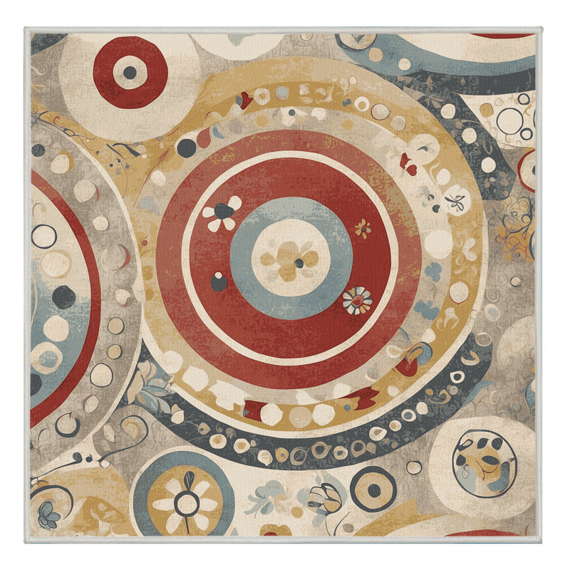 Quirky Dash Rug, Square 3'