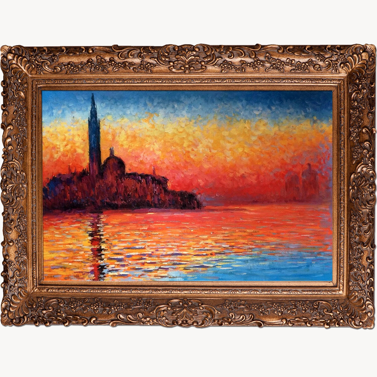 San Giorgio Maggiore at Dusk by Claude Monet- Famous Art