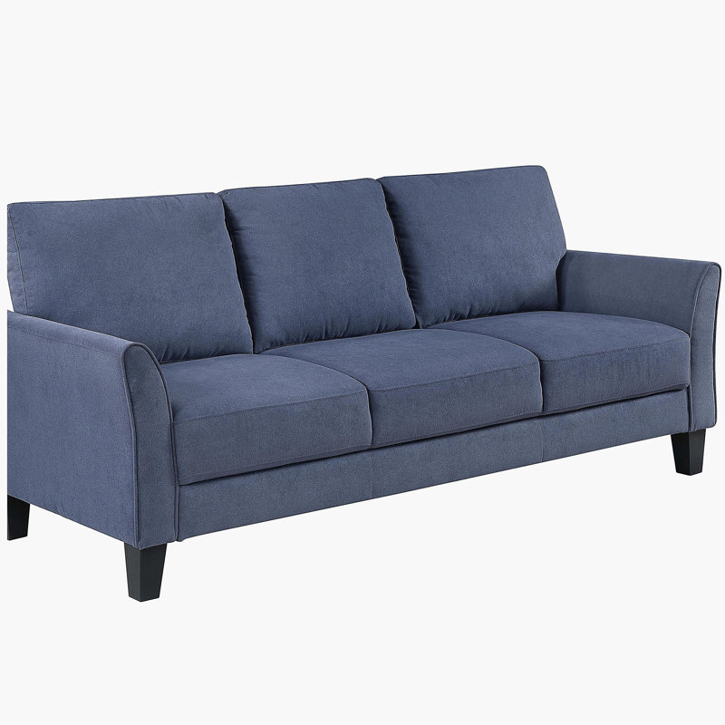 Canapé 3 places Modern, H 36,5 po x l 78,5 po x P 34 po, 3, Bleu