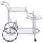 Chariot de service à 3 niveaux avec roulettes Reia Chrome