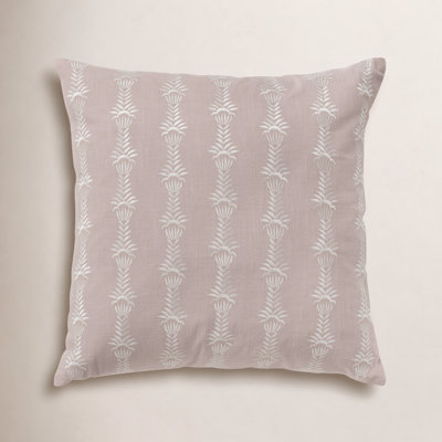 Tasha Embroidered Cotton Reversible Throw Pillow