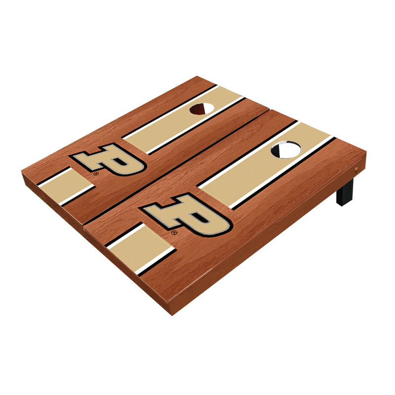 Planches de cornhole à rayures 2 'x 3' NCAA, Palissandre doré assorti, Boilermakers de Purdue