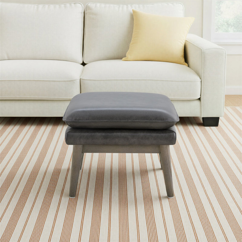 Caigan Abbyton Genuine Leather Ottoman
