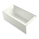 Underscore® 60" x 30" Rectangular Alcove Soaking Bathtub with Slotted Overflow and Integral Apron