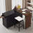 102.3" Extendable Kitchen Island with Dining Table | Rolling Kitchen Cart with Trash Cabinet & 3-Tier Pull-Out Spice Rack | Mobile Island on Wheels with 7 Wheels, 3 Drawers & Adjustable Shelves-783892368