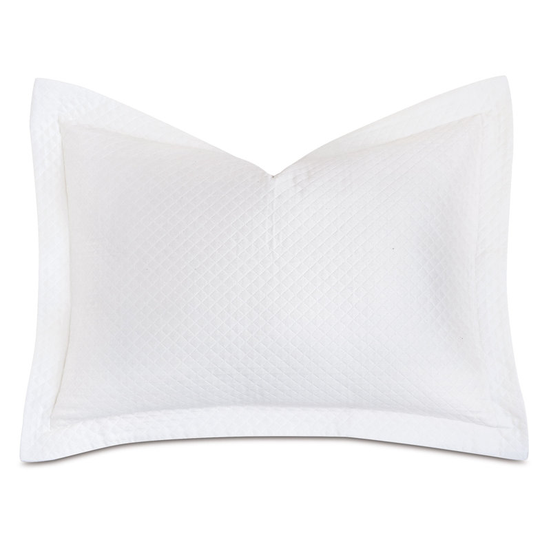 Matera Pillow Sham, White, Standard