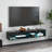 Floating TV Stand with Storage and Lights for TVs up to 75" Black