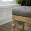 Banc de salle à manger capitonné en bois massif Habit, gris